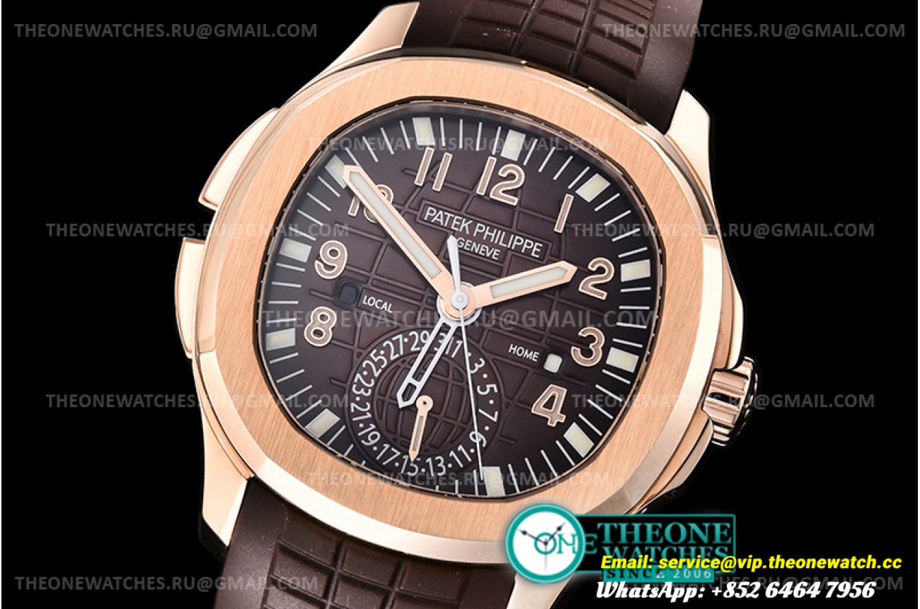 Patek Philippe - Aquanaut Travel Time 5164A RG/RU Brn GRF V2 MY9015 Mod