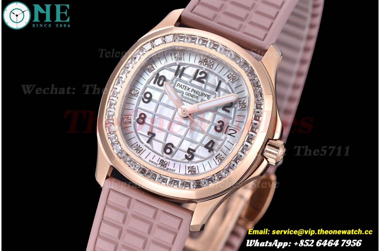 Aquanaut Ladies 35.6mm Dia RG/RU Mop Dial PPF A324