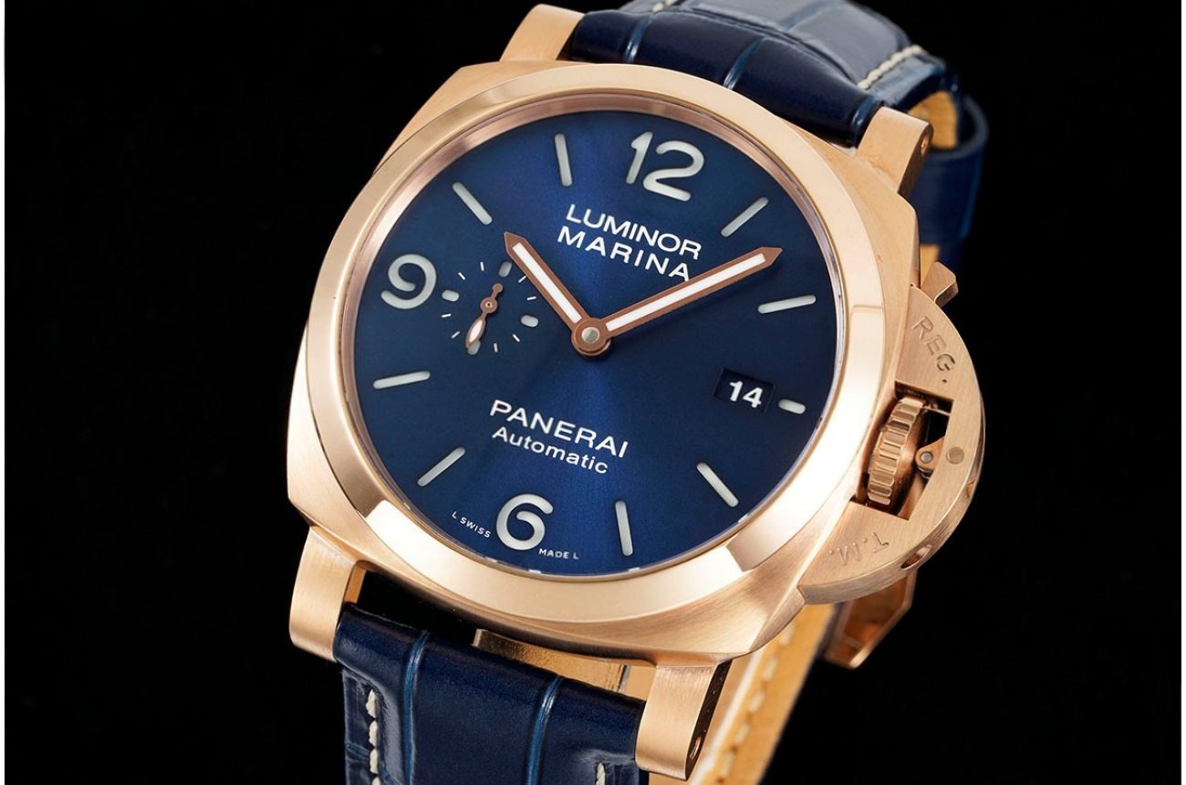 PAM1112 Lum. Marina 44mm RG/LE Blue VSF P9010