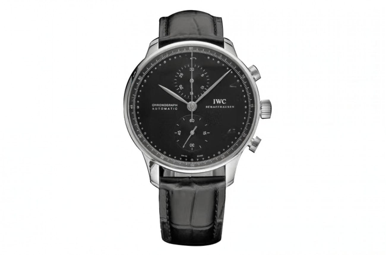 IWC - Portuguese Chrono SS/LE Black SS Num AZF V2 A79350 Mod