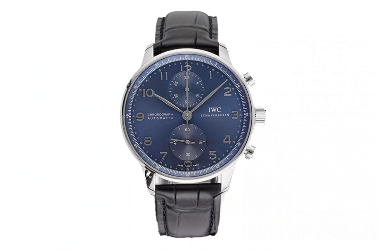IWC - Portuguese Chrono SS/LE Blue SS Num AZF V2 A79350 Mod