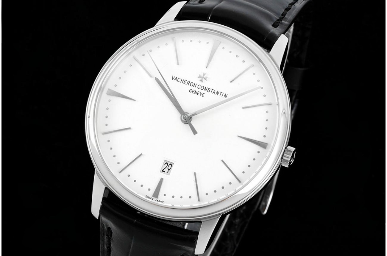 Patrimony Date SS/LE White/Stk PPF MY9015