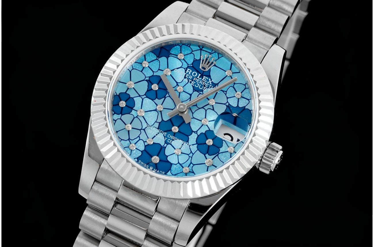 Datejust ladies 31mm SS/SS Flt Pres Blue JDF A2824