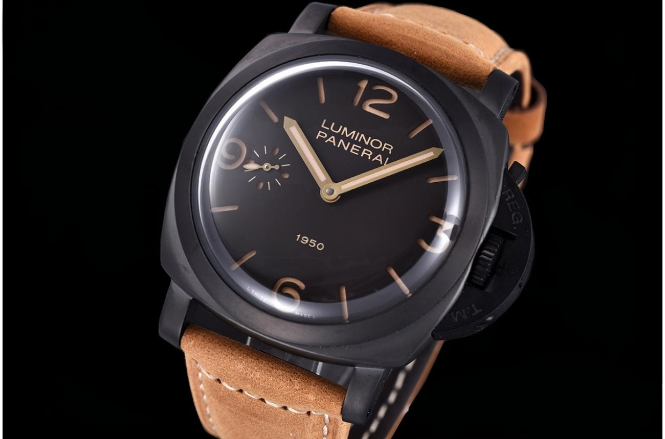 Luminor Pam375 47mm DLC/LE Black Dial HWF A6497