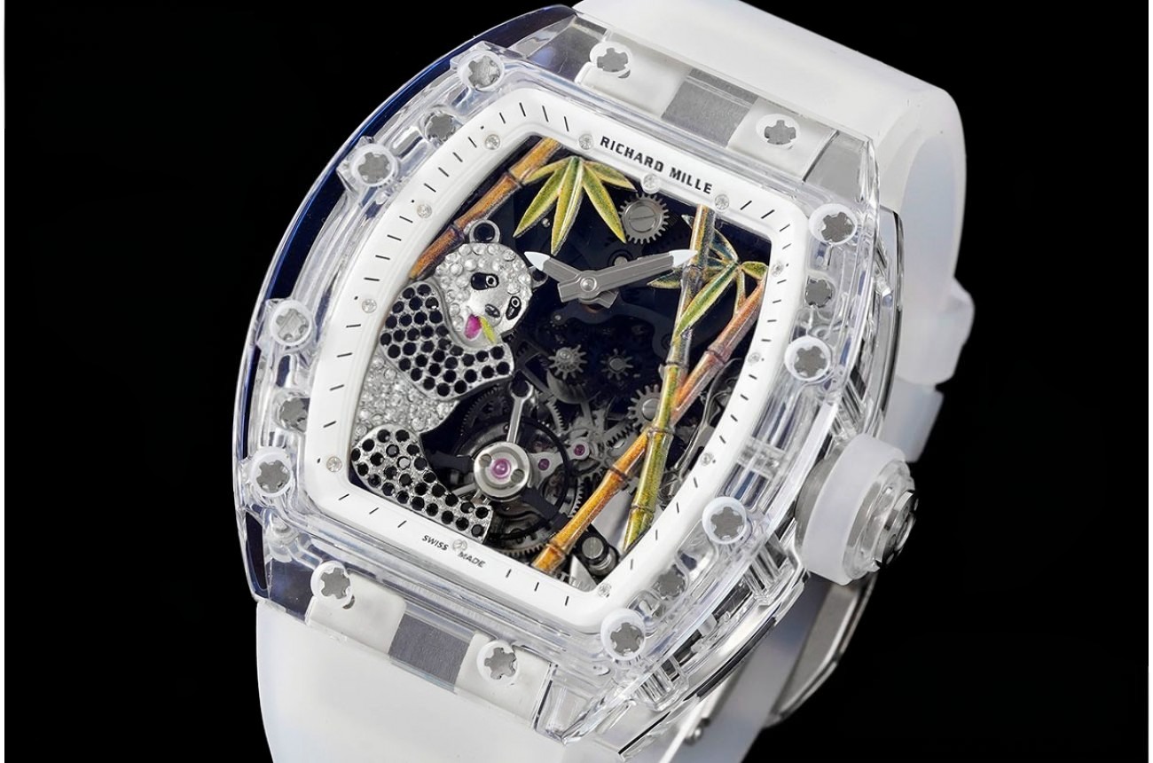 RM26-01 Transparent Skeleton dail with White Rubber strap RMSF Tourbillon