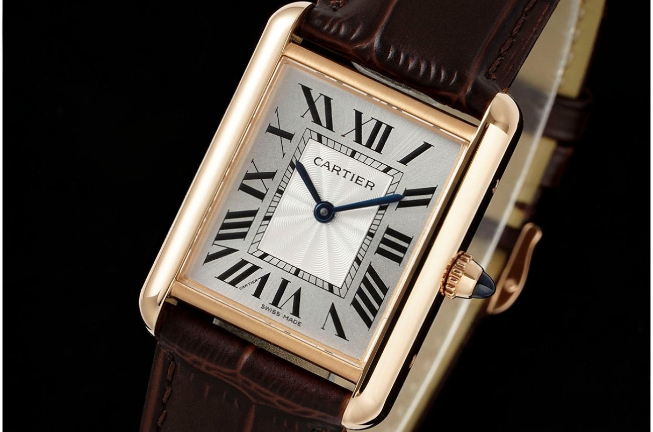 Tank Louis 25.5mm Brown RG/LE Silver Dial AF Quartz