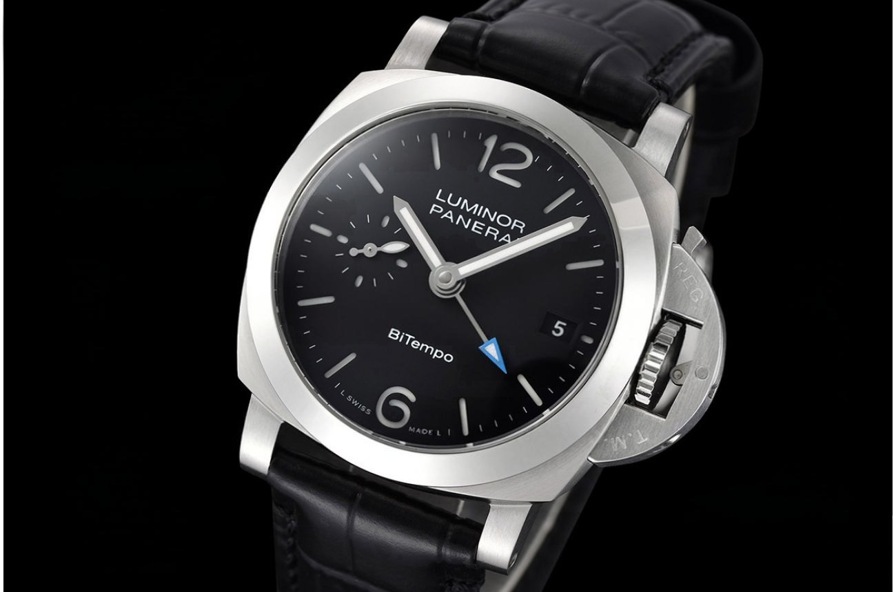 Luminor PAM1365 Bitempo GMT 40mm SS/LE Black Dial VSF P900