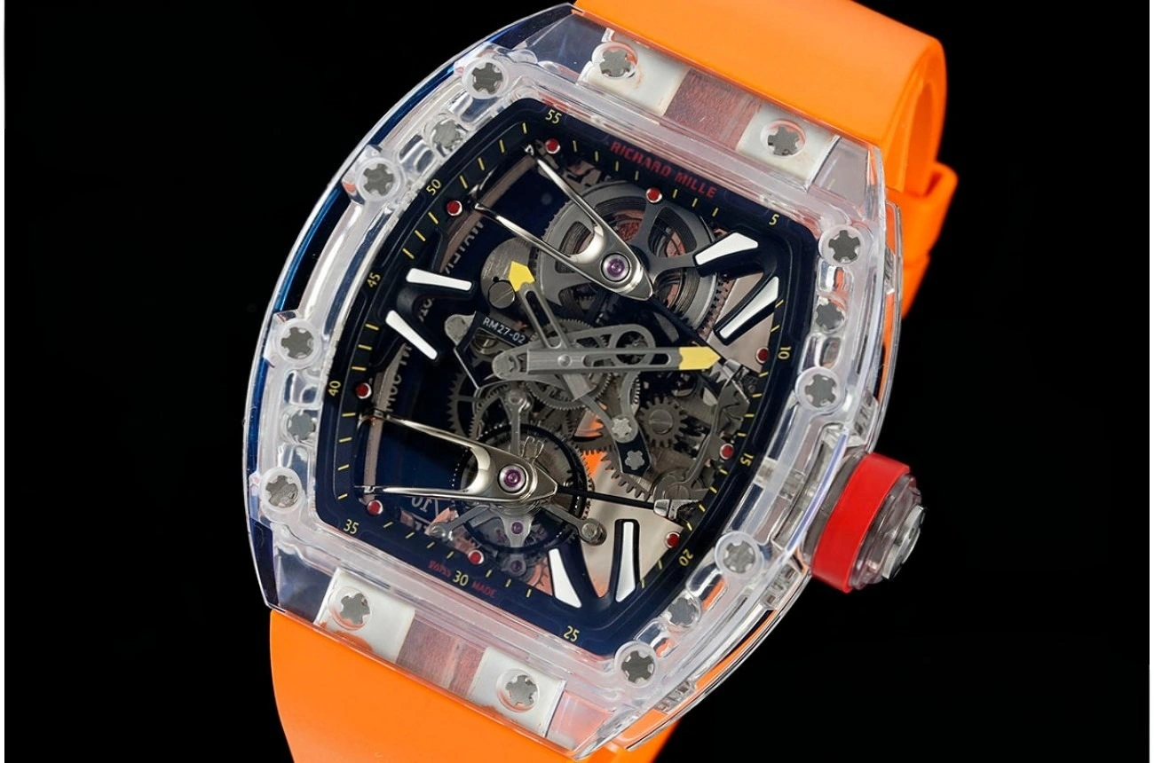 RM27-02 Skeleton Dial on Orange Rubber Strap RMF Tourbillon