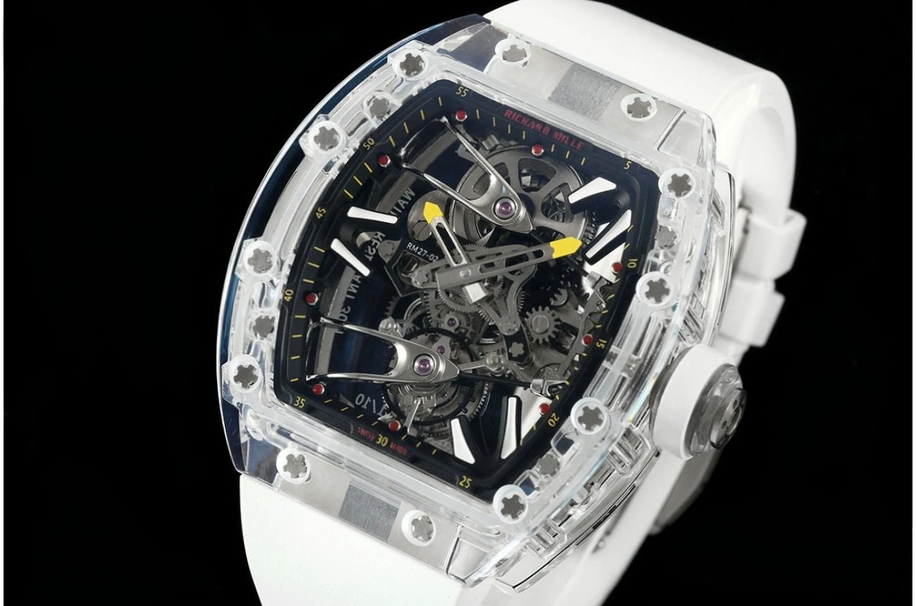 RM27-02 Skeleton Dial on White Rubber Strap RMF Tourbillon