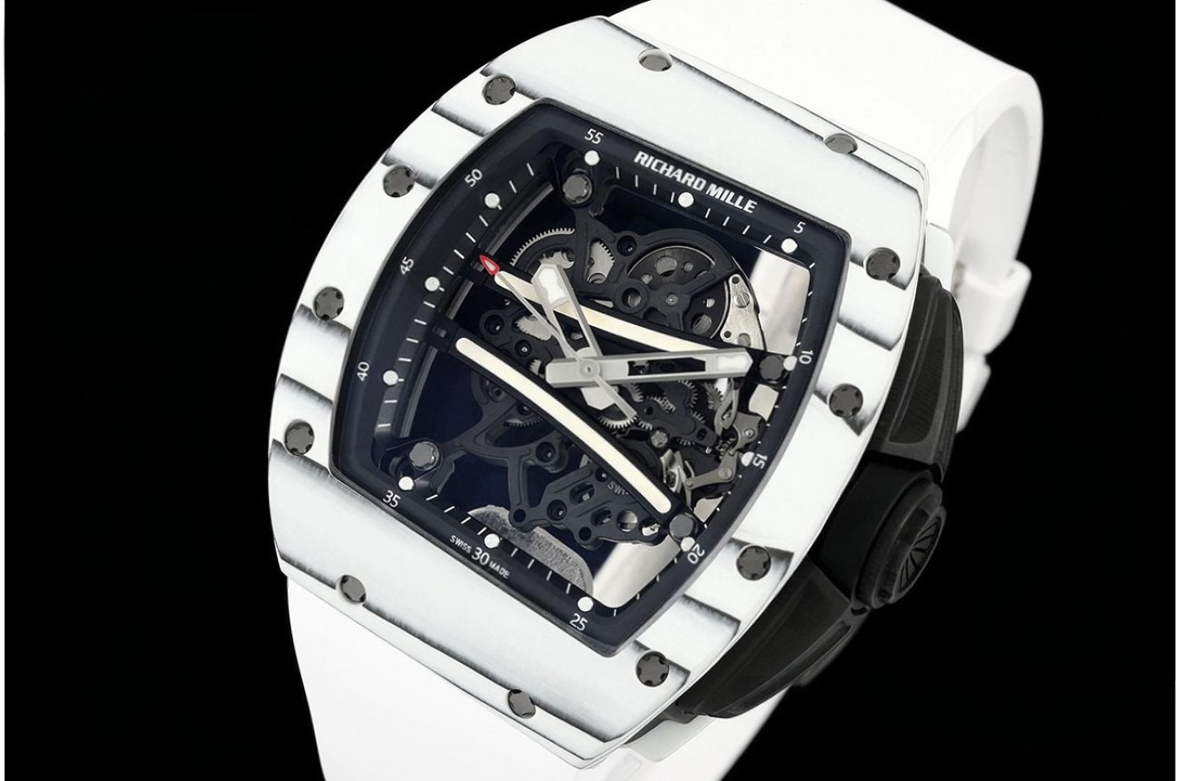 RM61-01 Yohan Blake White NTPT on White Rubber Strap ZF RMUL2