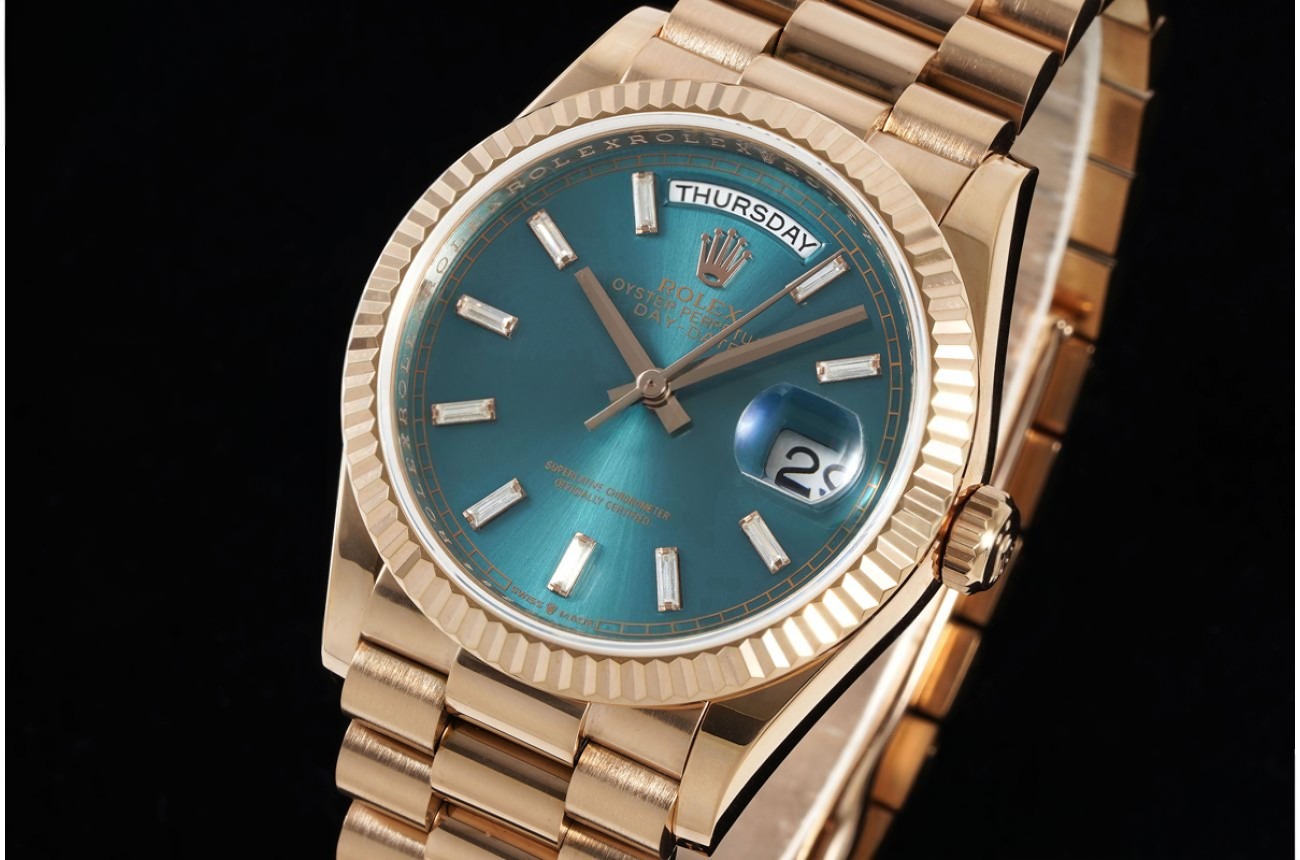DayDate 128235 36mm Dia RG/RG Blue/Dia KF A2836(Gain Weight)