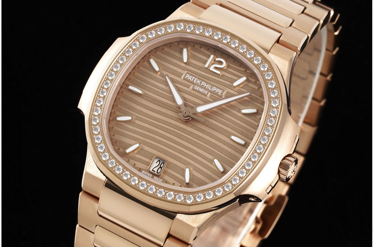 Nautilus 7118 35mm RG/RG Dia Gold Dial DDF DD330 Super Clone