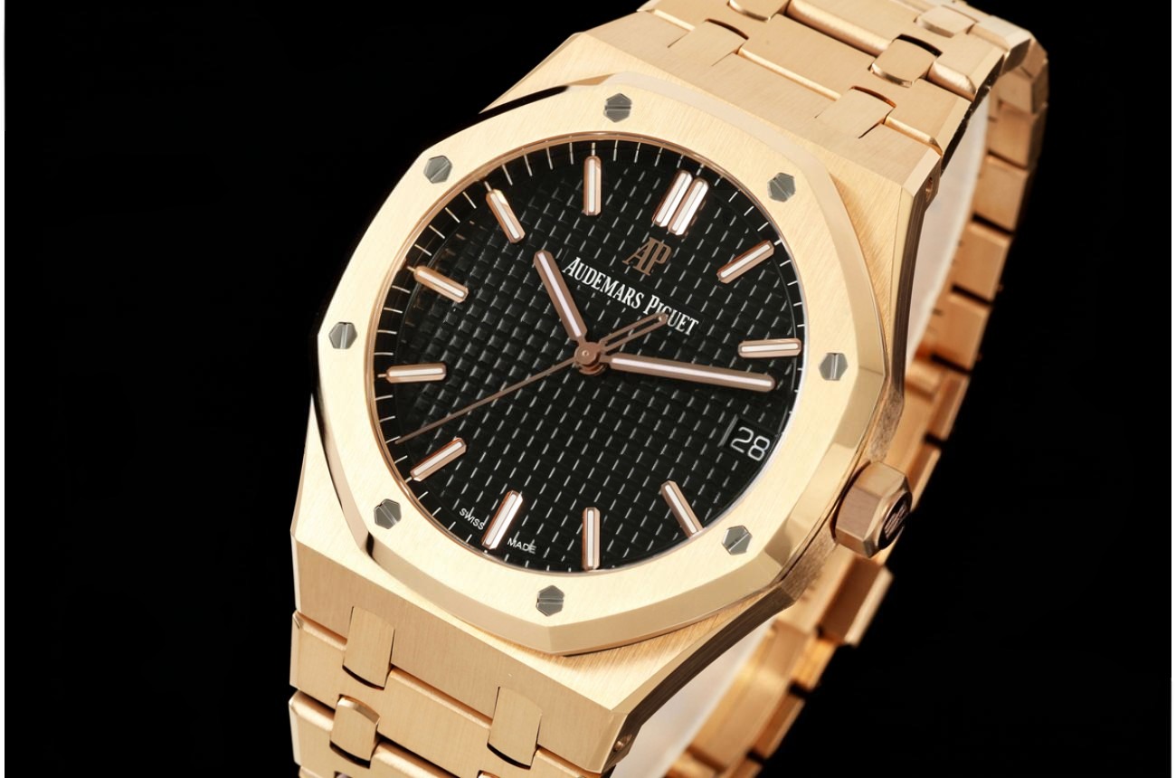 Royal Oak 41mm 15500 RG/RG Black/Stk ZF V3 A4302 Super Clone