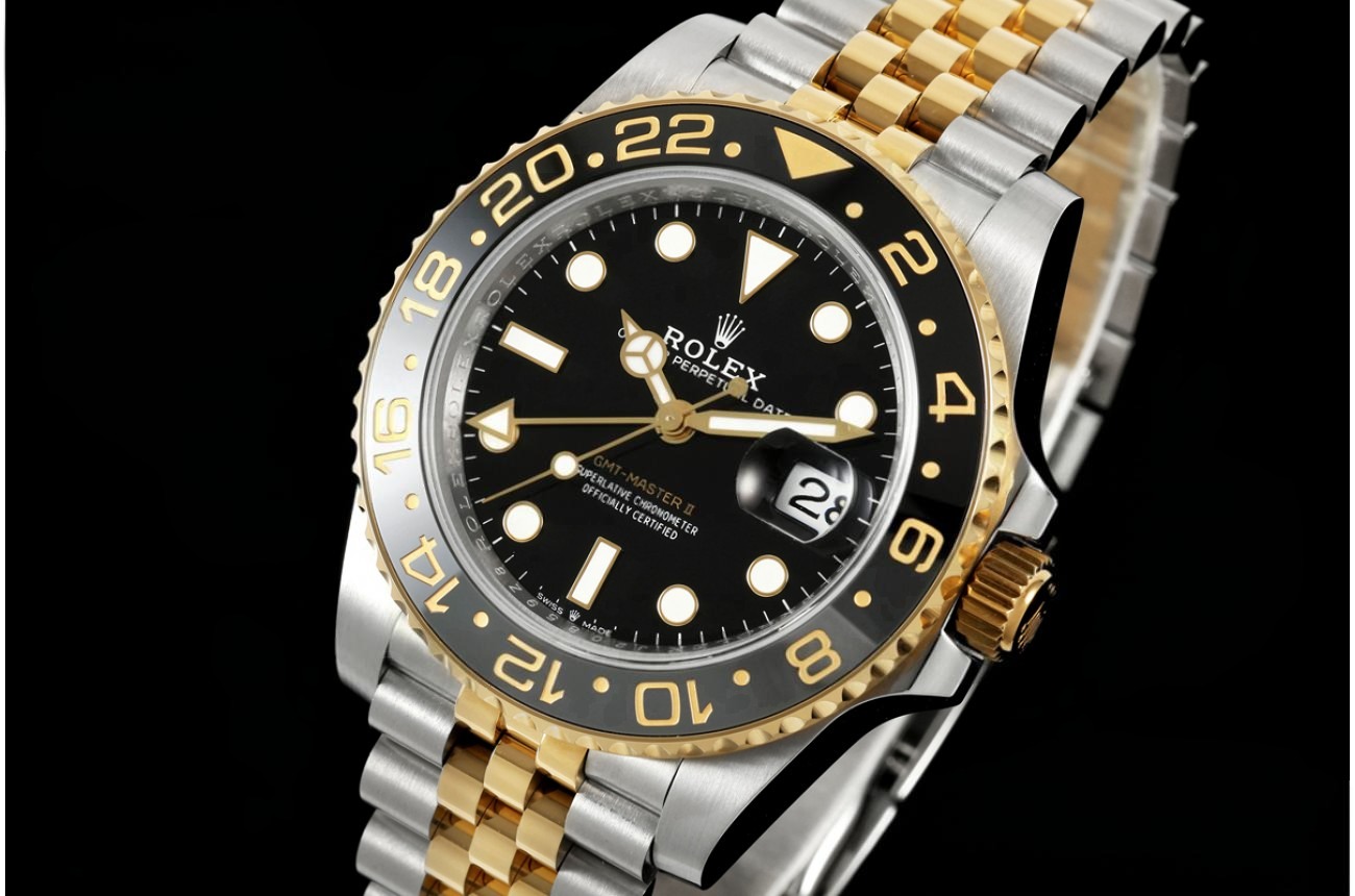GMT Master II 126713 Jub 40mm SS/YG Black Dial QF JH3285 (Weighted Approx.168g) (Free Sprung)