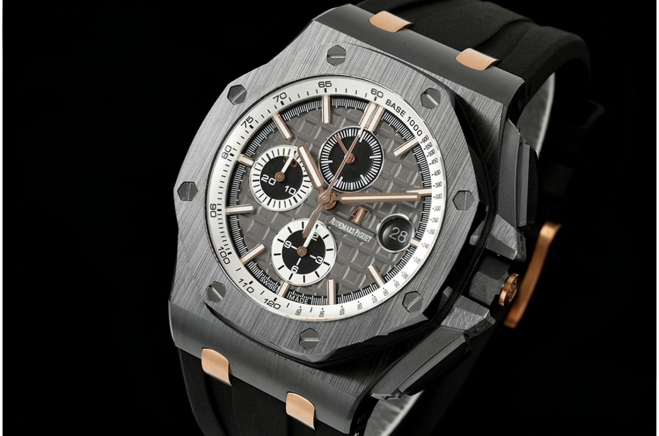 Royal Oak Offshore 264015CE 44mm Black Ceramic/RU Grey Dial JF A3126
