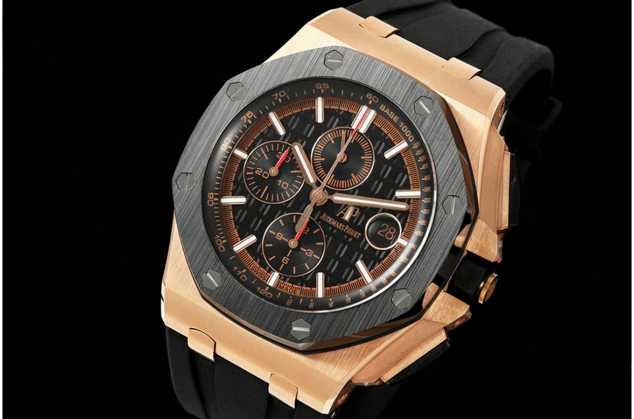 Royal Oak Offshore 26401RO 44mm RG/RU Black Dial JF A3126