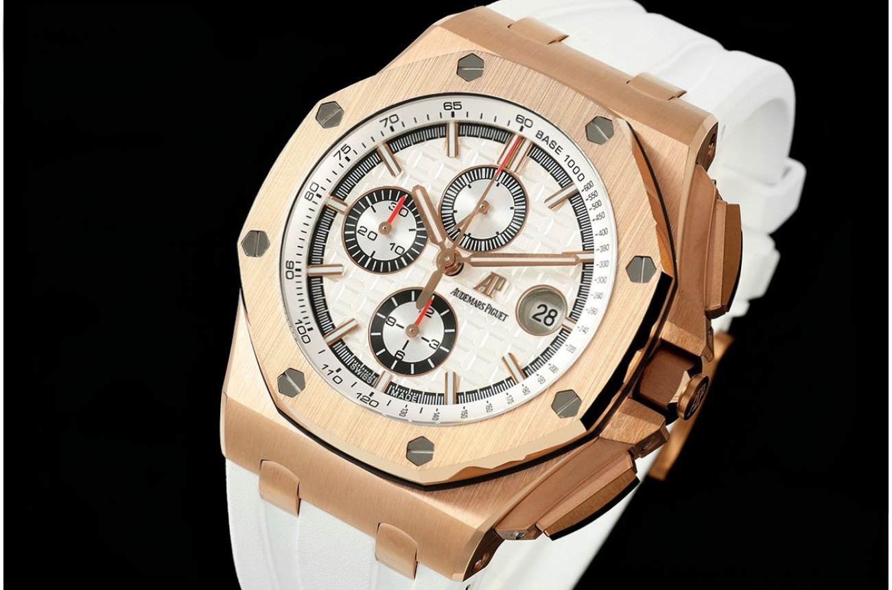 Royal Oak Offshore 26408OR 44mm RG/RU White Dial JF A3126