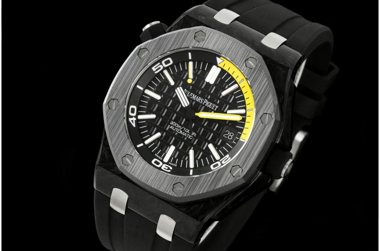 Royal Oak 15706AU 42mm Black Carbon/RU Black Dial JF SA3120