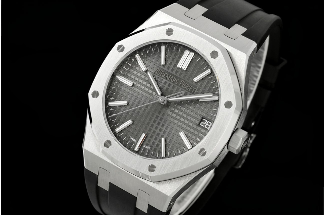 Royal Oak 41mm 15510 SS/RU Grey/Stk OCTA SA4302 (Free Sprung)