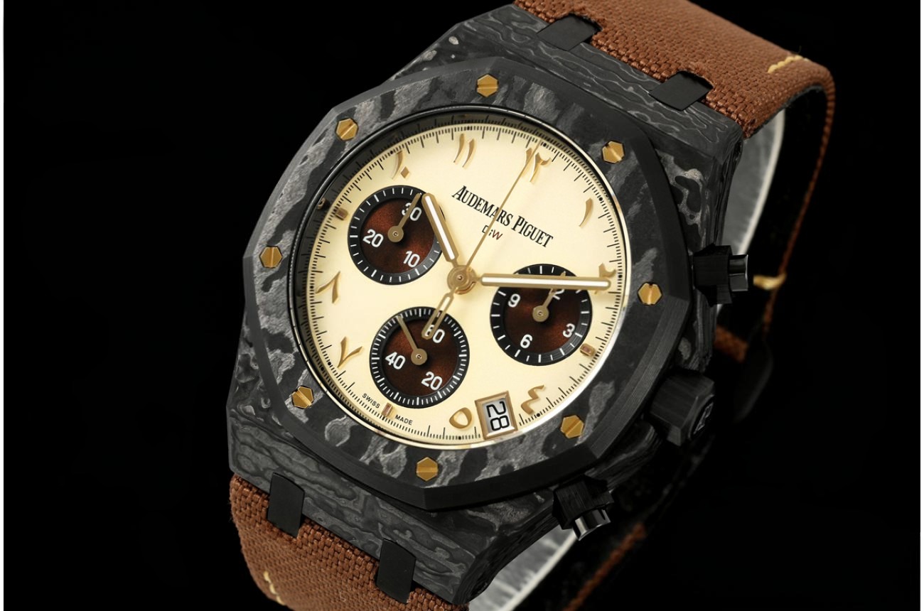 Royal Oak Chrono DIW 26240 41mm Quartz Fiber/NY Cream Lvory Dial APF SH4401