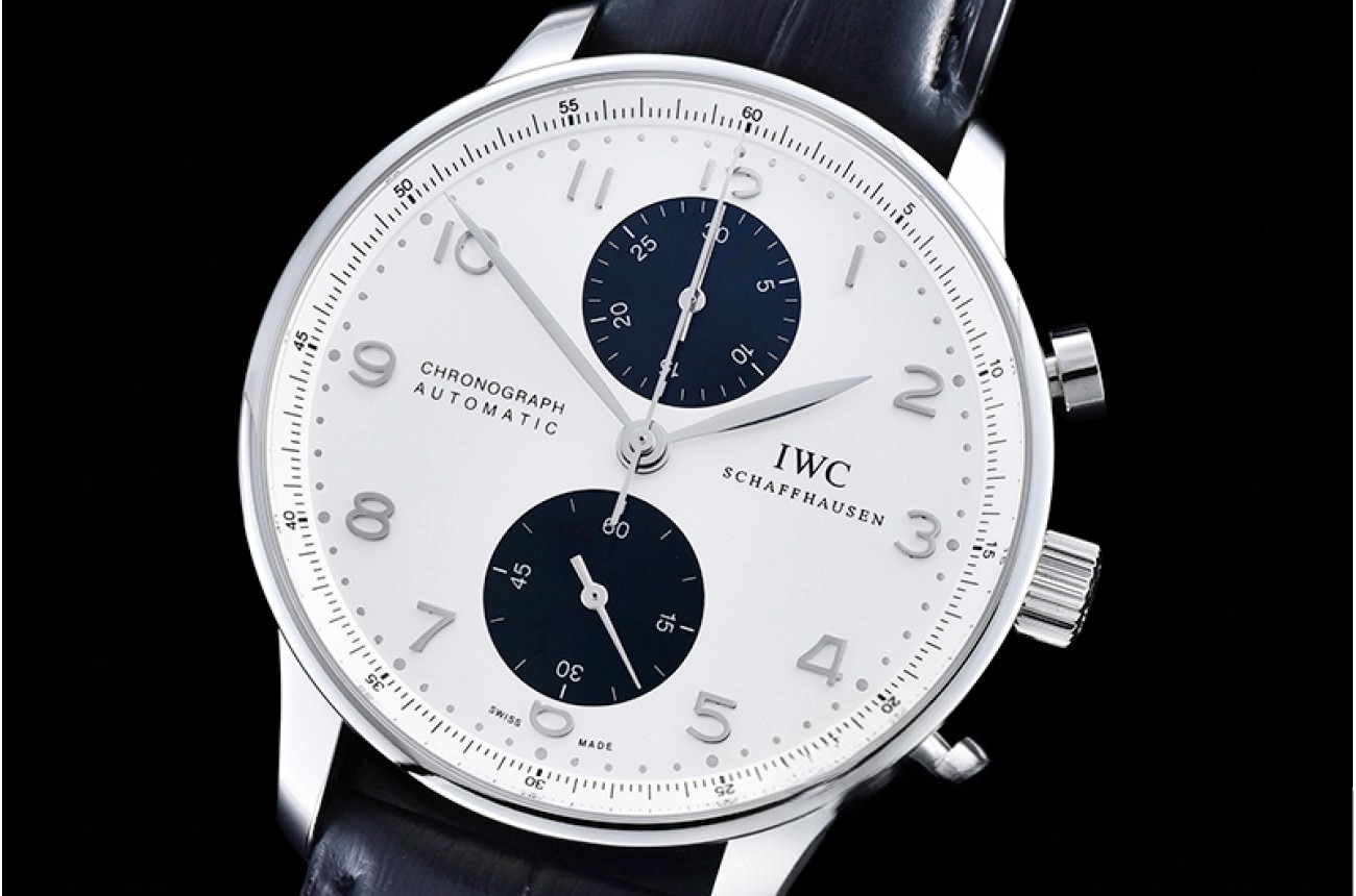IWC - Portuguese Chrono SS/LE Wht/Black ZF A79350 Mod