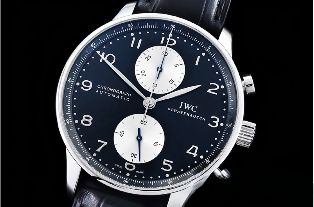 IWC - Portuguese Chrono SS/LE Blk/Wht ZF A79350 Mod