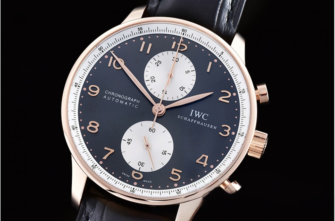 IWC - Portuguese Chrono RG/LE Grey/Wht Jackie ZF A79350 Mod