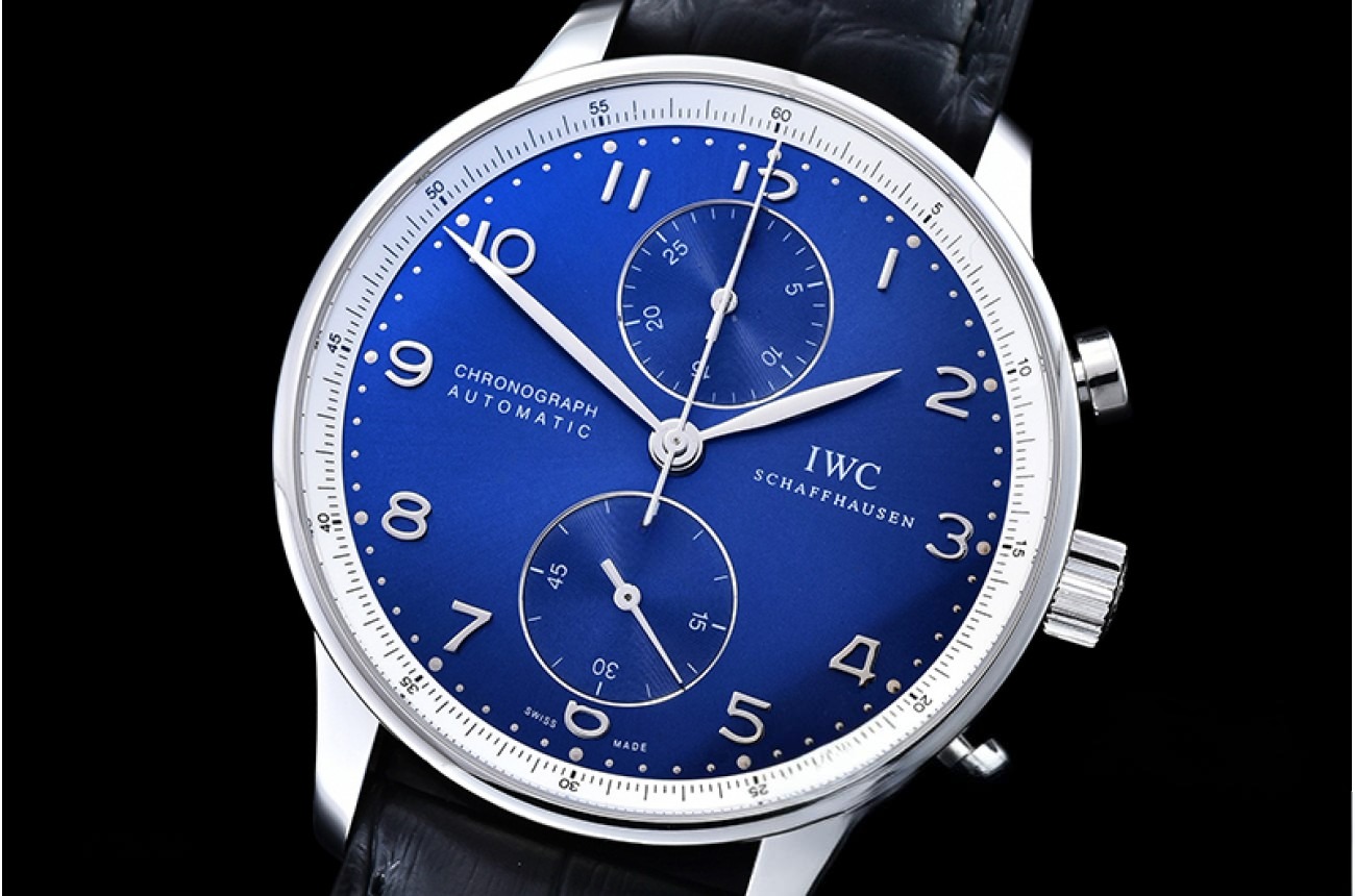 IWC - Portuguese Chrono SS/LE Blue Laureus ZF A79350 Mod
