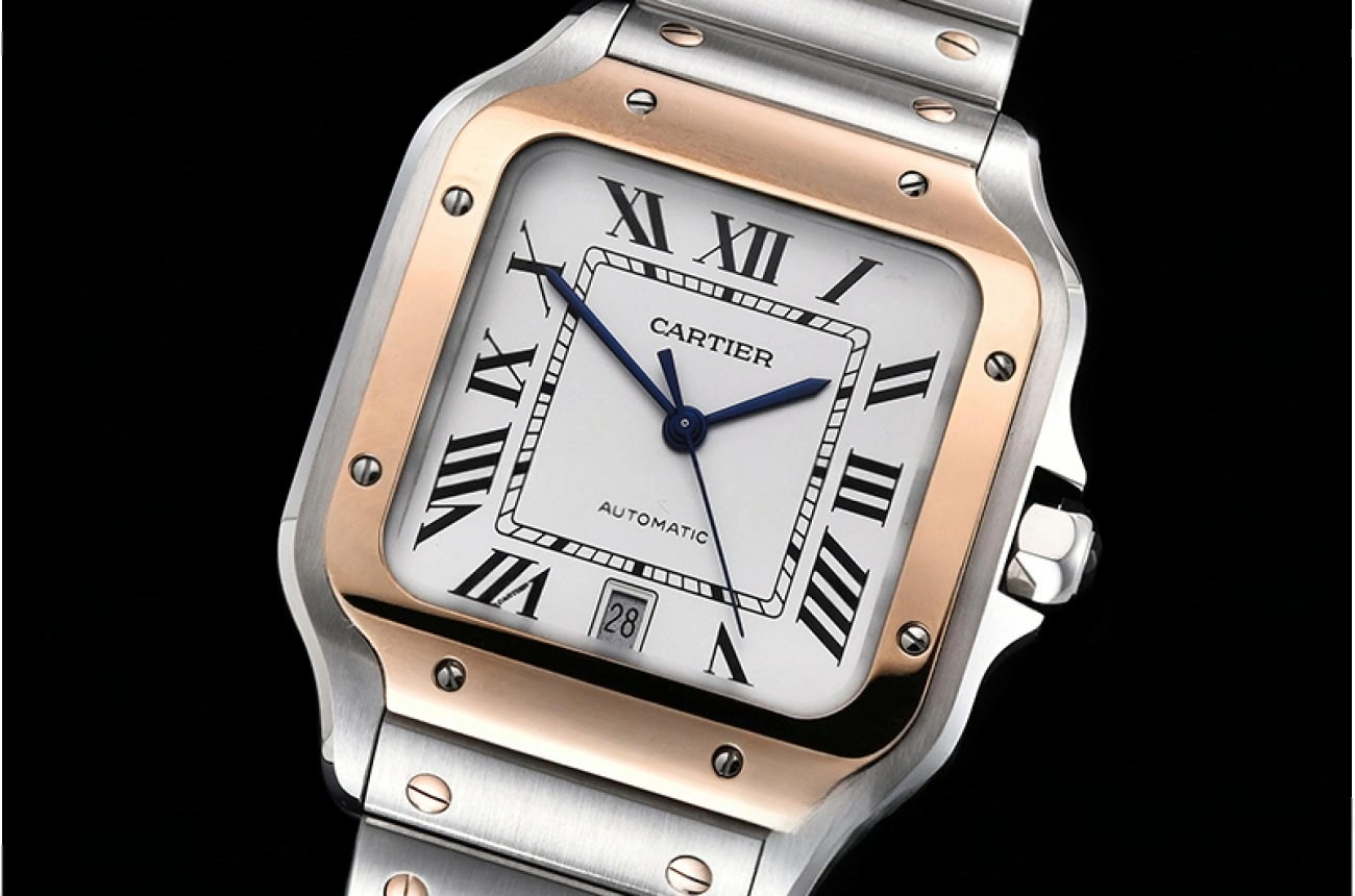 Cartier - Santos De Cartier Mens XL RG/SS White 3KF MY9015