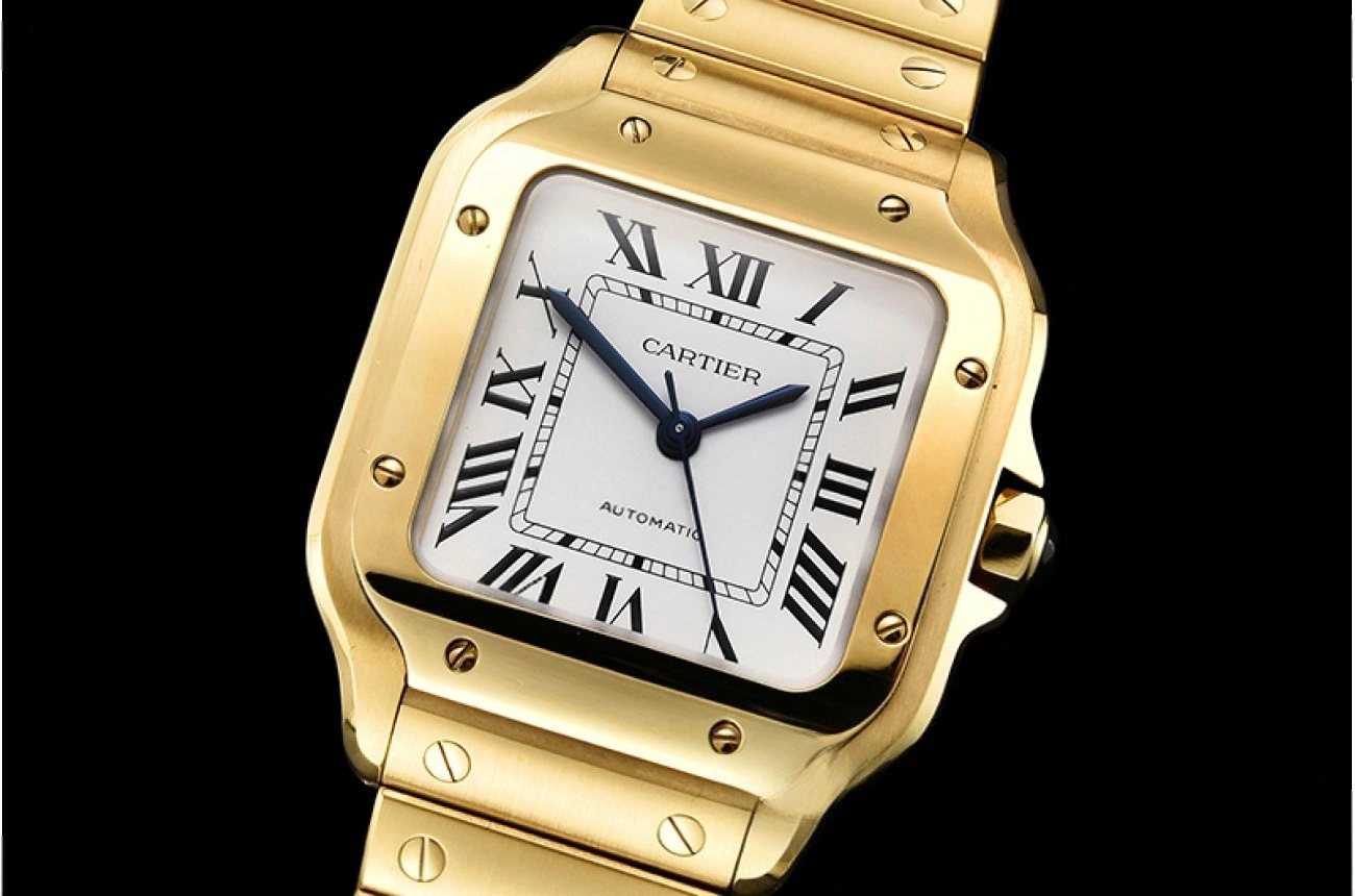 Cartier - Santos De Cartier 35mm Mens YG/YG White 3KF MY9015